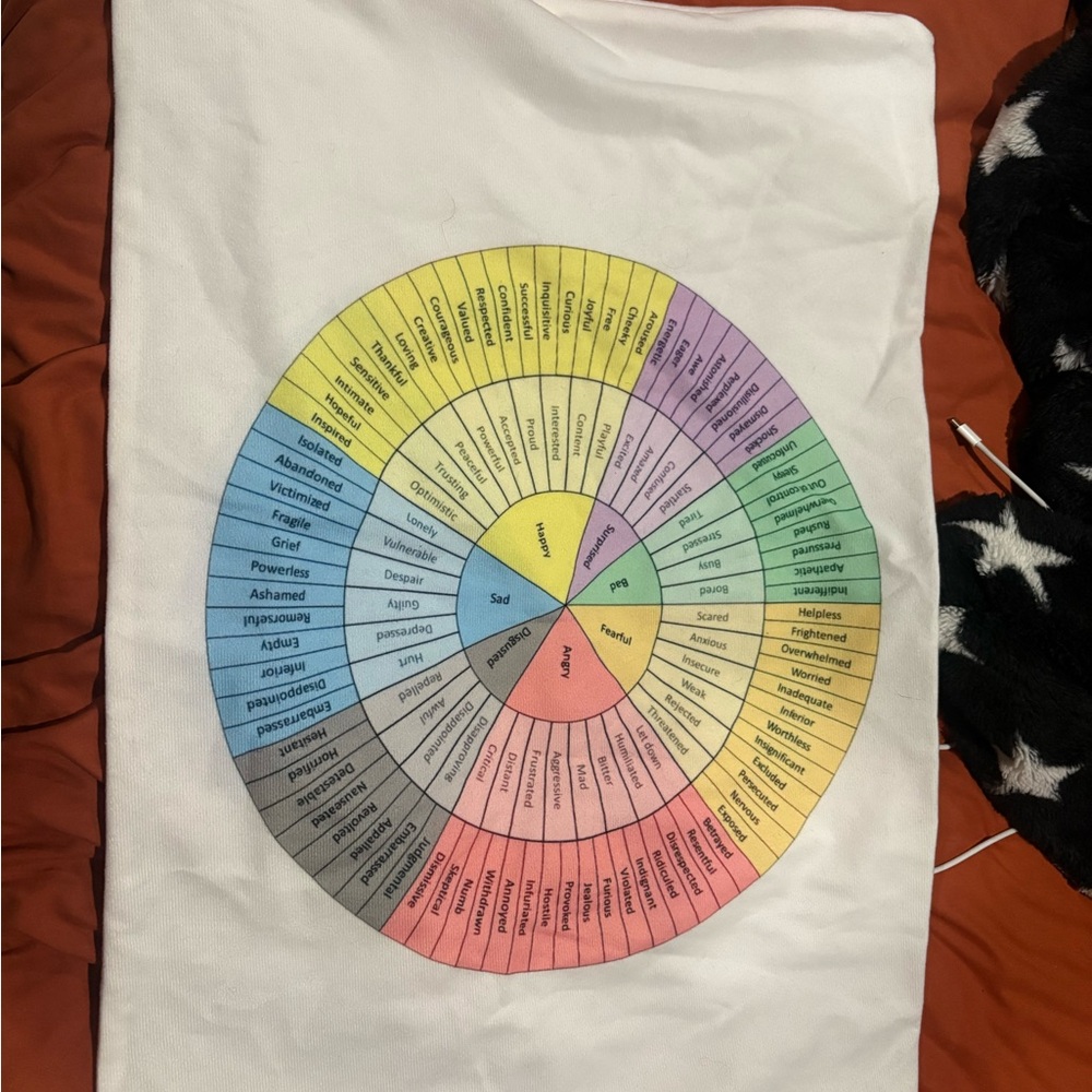 Colorful Emotion Wheel pillow case